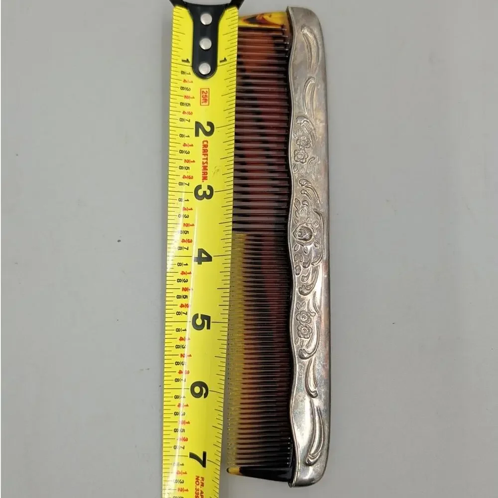 Vintage Mirror Brush Comb Vanity Set Silver Plated Art Nouveau Repousse